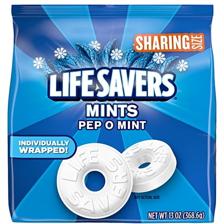 Life Savers Pep-O-Mint Breath Mints Hard Candy, Sharing Size, 13 Oz Bag