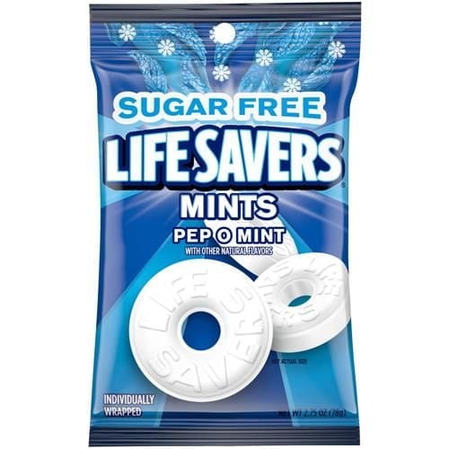 Life Savers Pep O Mint Sugar Free Candy Bag, 2.75 Ounce Packaging May Vary - Pack of 2