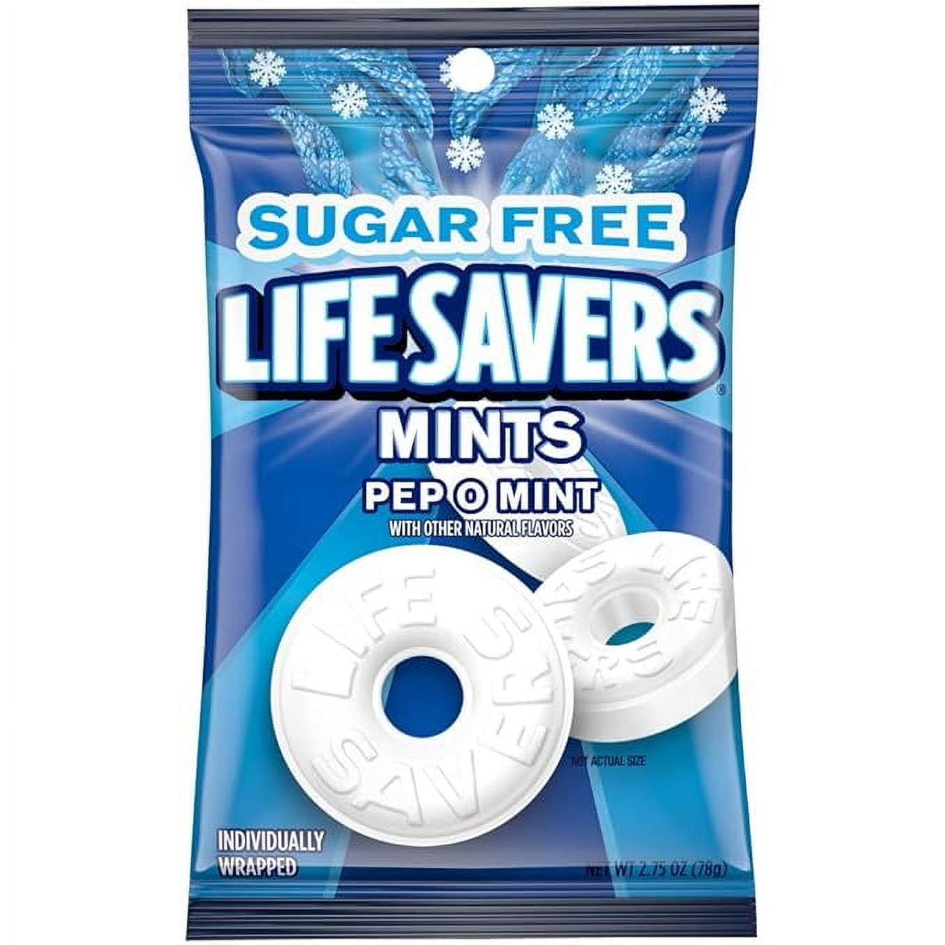 Life Savers Pep O Mint Sugar Free Candy Bag, 2.75 ounce