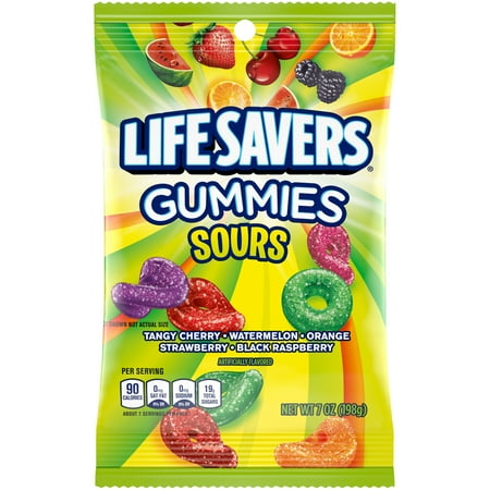 Life Savers Sour Gummy Candy - 7 oz Bag