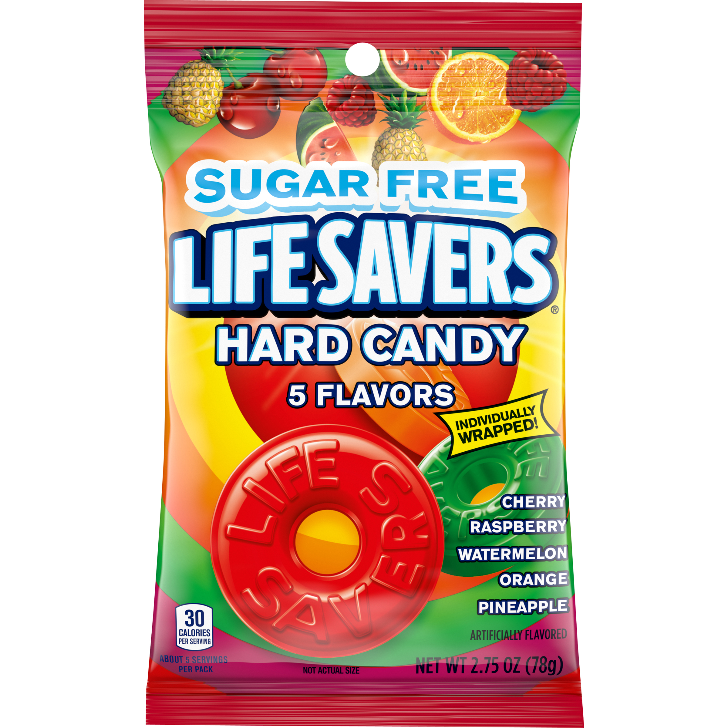 Life Savers, Sugar Free 5 Flavors Hard Candy Bag, 2.75 Ounce - image 1 of 5