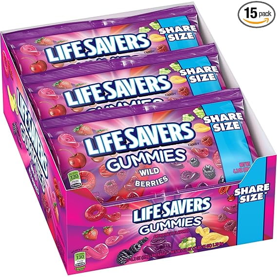Life Savers Wild Berries Gummies Candy, 4.2 Ounce (Pack of 15)