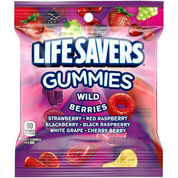 Life Savers Wild Berries Gummy Candy - 3.22 oz Bag