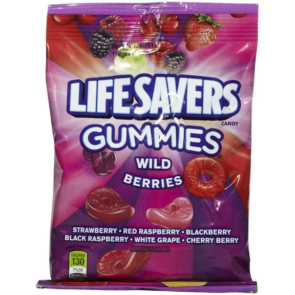 Life Savers Wild Berries Gummy Candy - 7 oz Bag (Pack of 2)