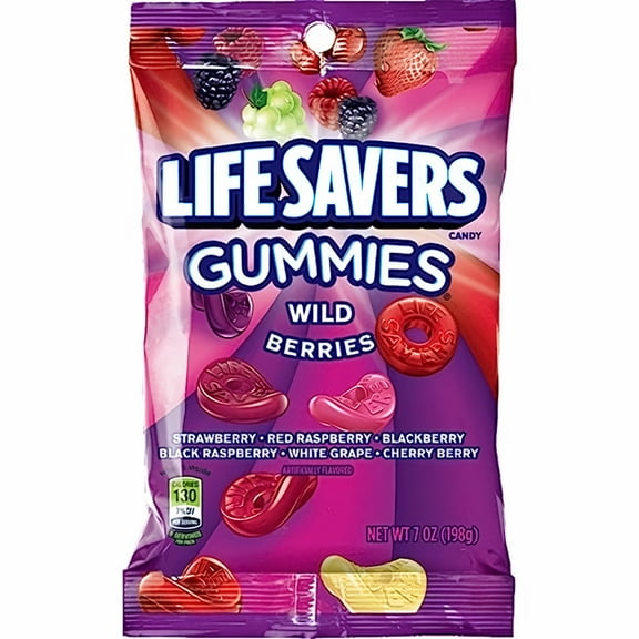 Life Savers Gummies, Wild Berries Fruit Gummy Candy, 7 oz Bag