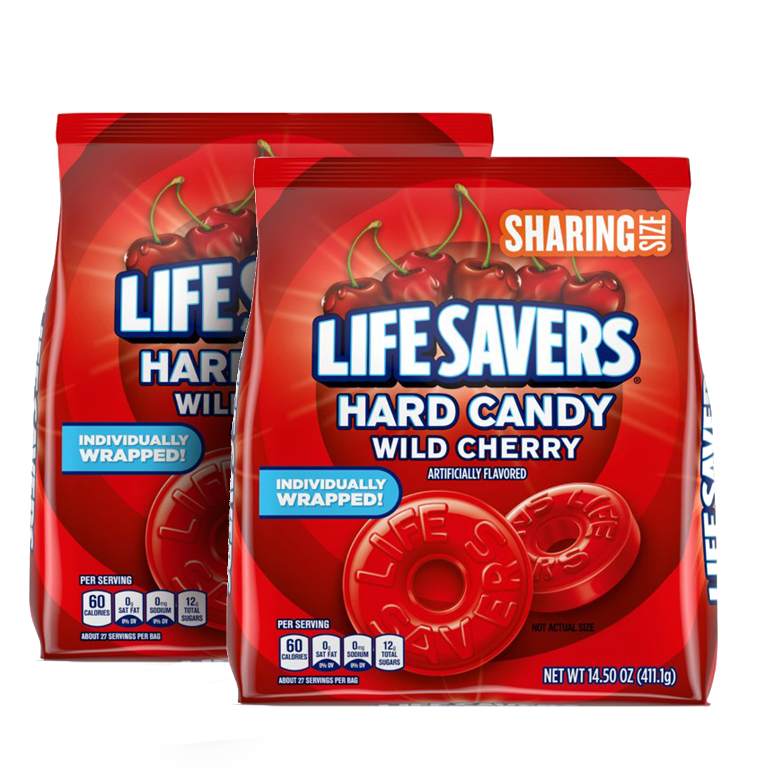 Life Savers Wild Cherry Hard Candy Individually Wrapped, Sharing Size