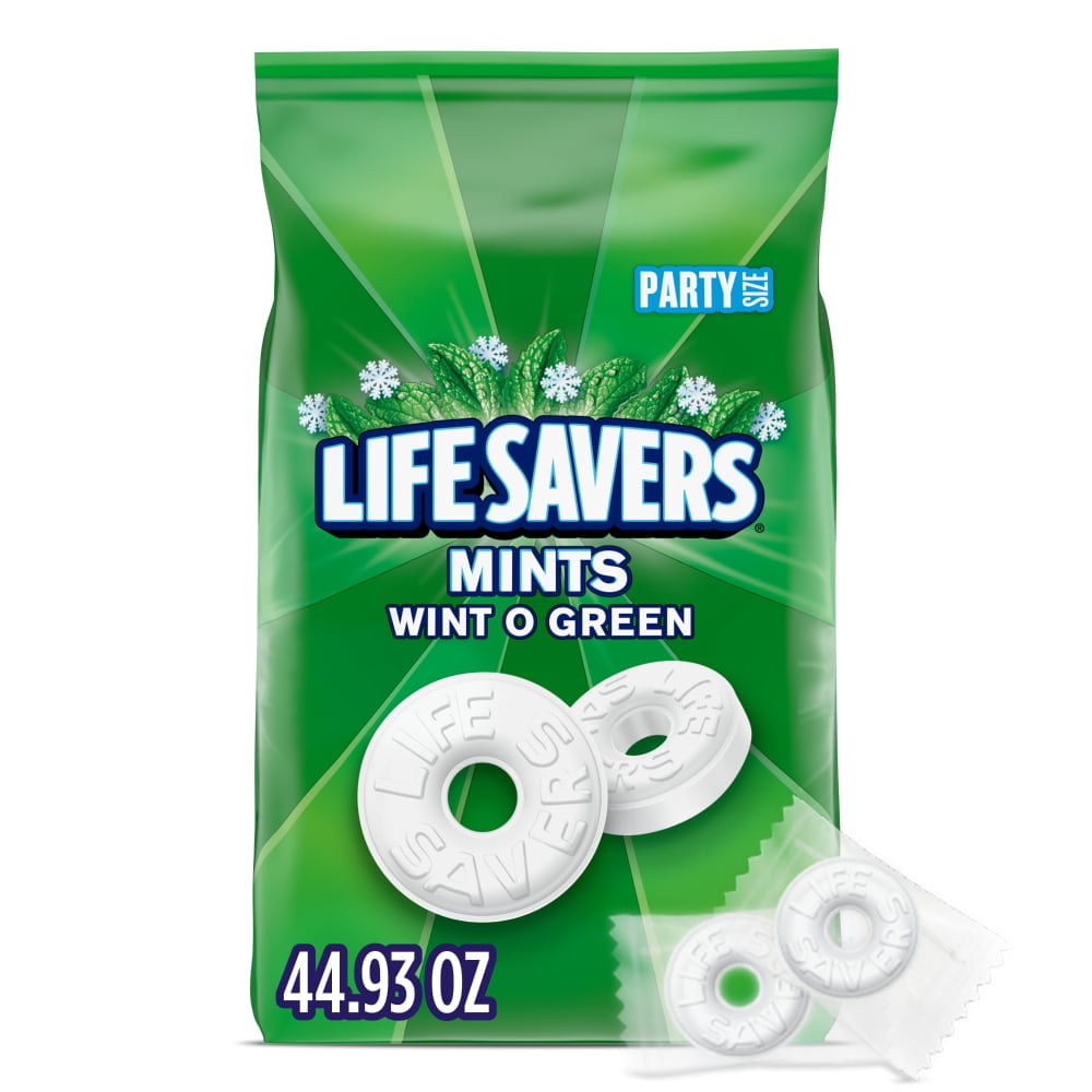 Life Savers Wint-O-Green Breath Mint Bulk Hard Candy Party Size Bag, 44.93 oz (Packaging may vary)