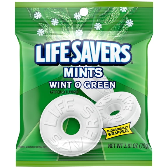 Life Savers Wint-O-Green Breath Mints Hard Candy - 2.81 oz Bag