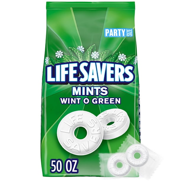 Life Savers Wint-O-Green Breath Mints Hard Candy, Party Size - 50 oz