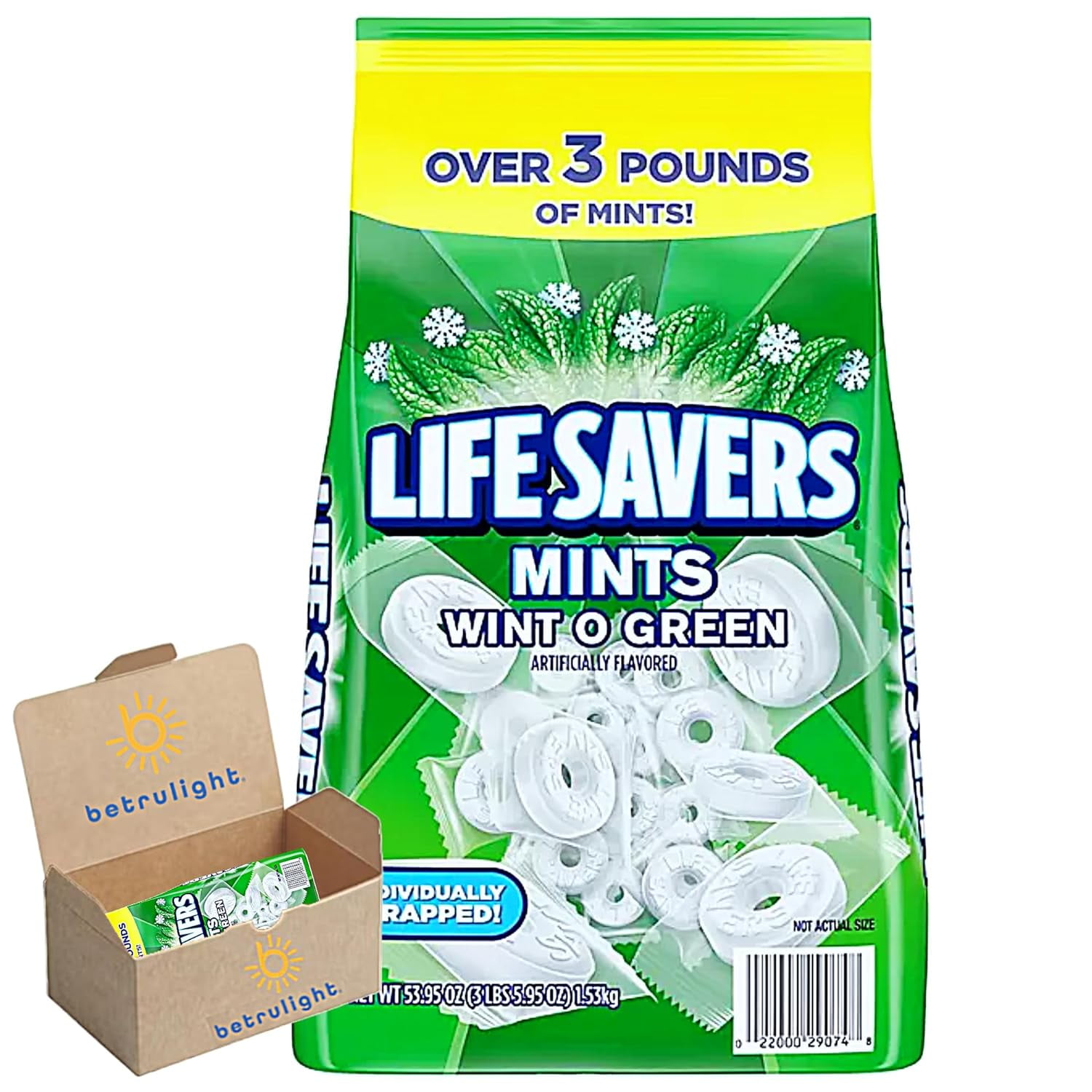 Life Savers WintOGreen Hard Candy 3 lbs Bulk Bag Individually