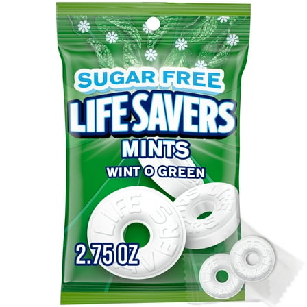 Life Savers Wint-O-Green Sugar Free Breath Mints Hard Candy - 2.75 oz