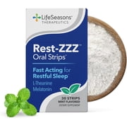 Life Seasons Rest-ZZZ Oral Strips - Powerful Sleep Support Supplement - Fall Asleep & Stay Asleep - Calms Nervous System - Naturally Ease Tension & Restlessness - 30 Strips