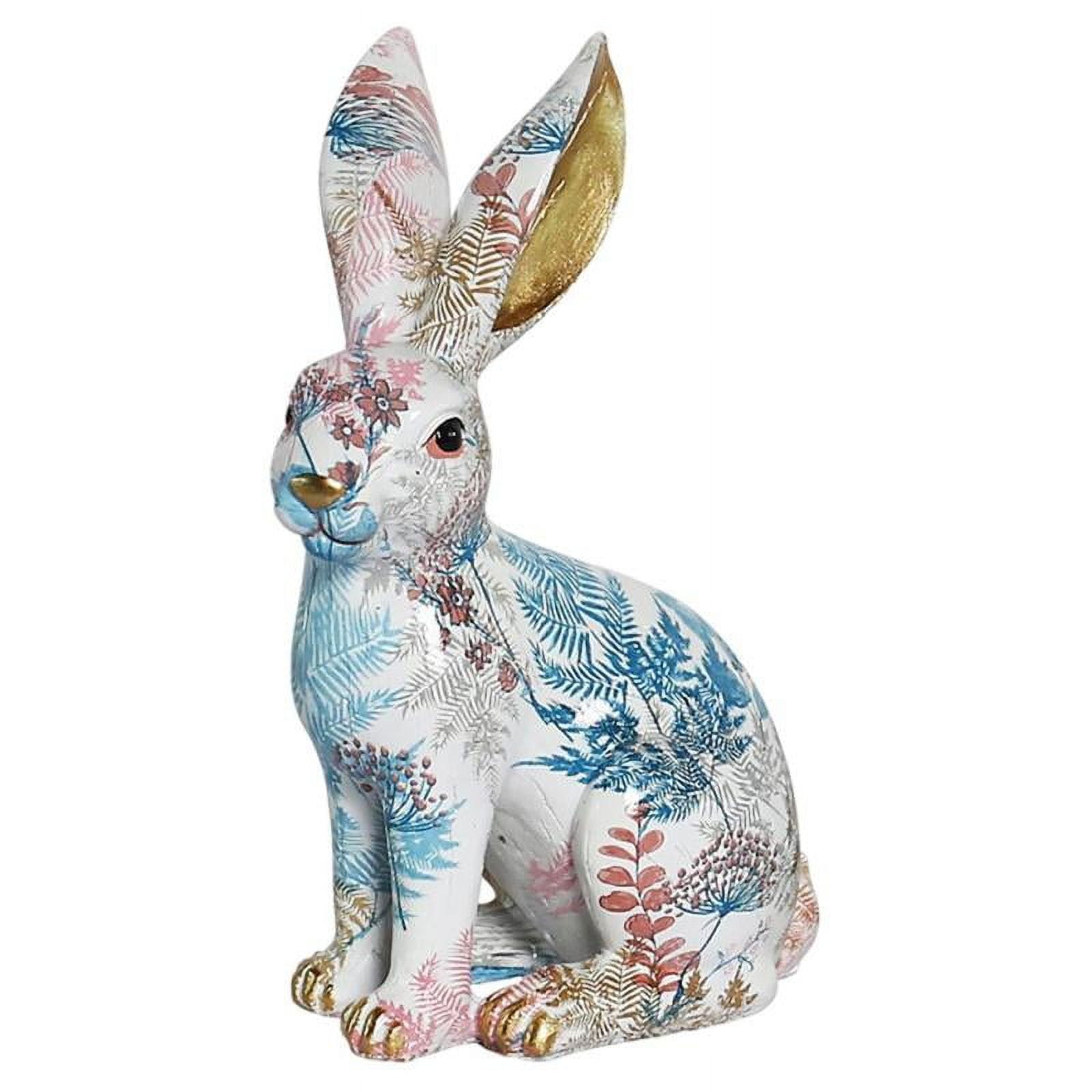 Life Size Animal Statues Home Decor Rabbit Figurine Modern Style