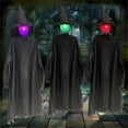 thumbnail image 1 of Life-Size Animated Purple Witch Halloween Decoration - LED Glowing Eyes & Moving Head, Haunted House Yard Prop for Outdoor/Indoor Scary Decor (Stakes Not Included), 1 of 4