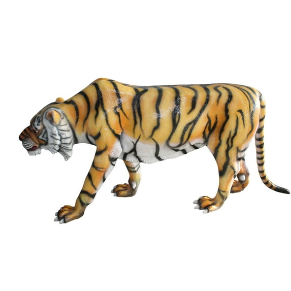 Life Size Fiberglass Tiger Statue, Captivating Majesty 92" x 20" x 40"H