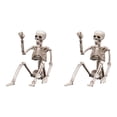 thumbnail image 1 of Life Size Posable Full Body Human Skeleton Halloween Decor, Realistic Movable Joints Plastic Skeleton Prop, Spooky Haunted House Yard Lawn Patio Front Porch Indoor Outdoor Holiday Party Decoration, 1 of 2