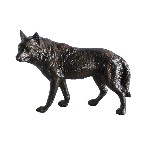 Life Size Prowling Fox Handcrafted Aluminum Garden Decor 42"x14"x34"H