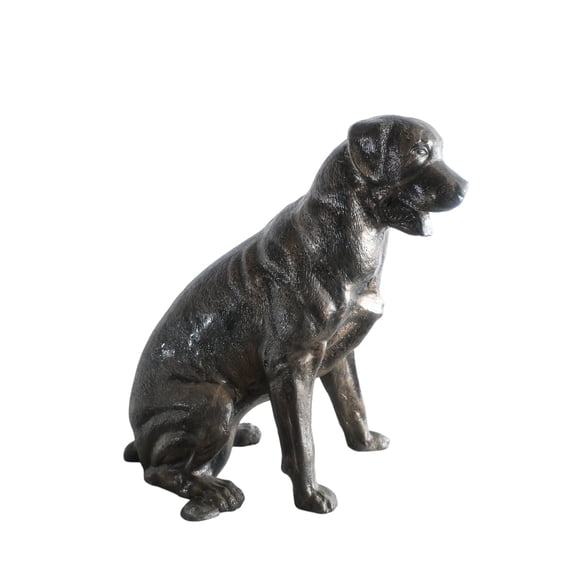 Life Size Sitting Rottweiler Handcrafted Aluminum Dog Statue 30"x14"x30"H