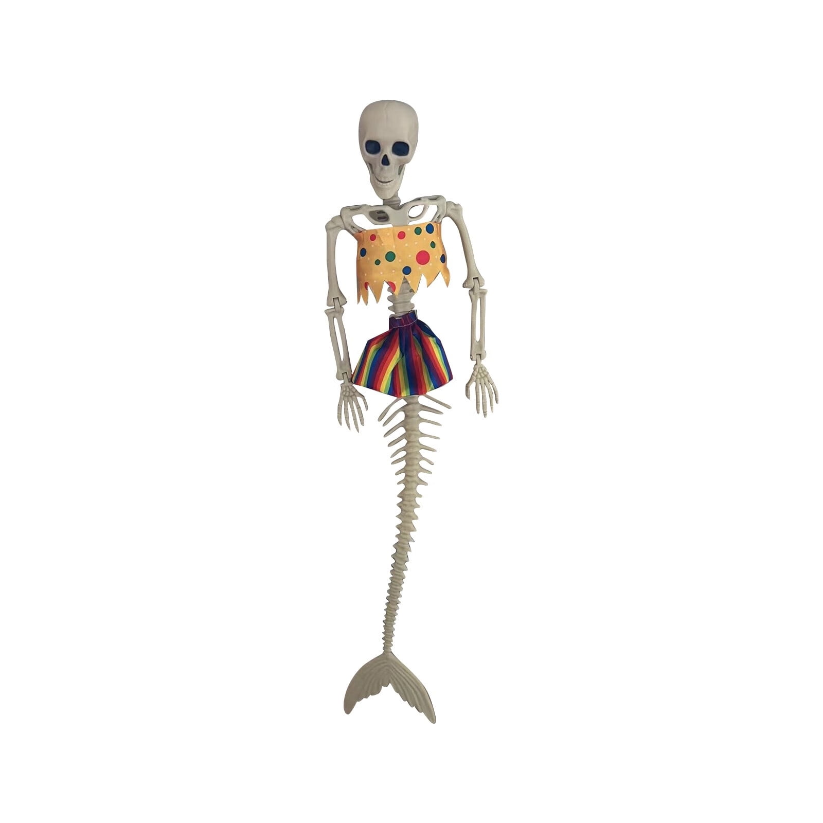 Life Size Skeleton Colorful Clothing Skeleton Halloween Outdoor