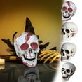 thumbnail image 1 of Life Size Skeleton Skull Model Halloween Decorations Plastic Realistic Human Skull Model Skull Head Decoration Prop for Bar Party Home Halloween Decor Halloween Skull Statue Halloween Skeleton, 1 of 7