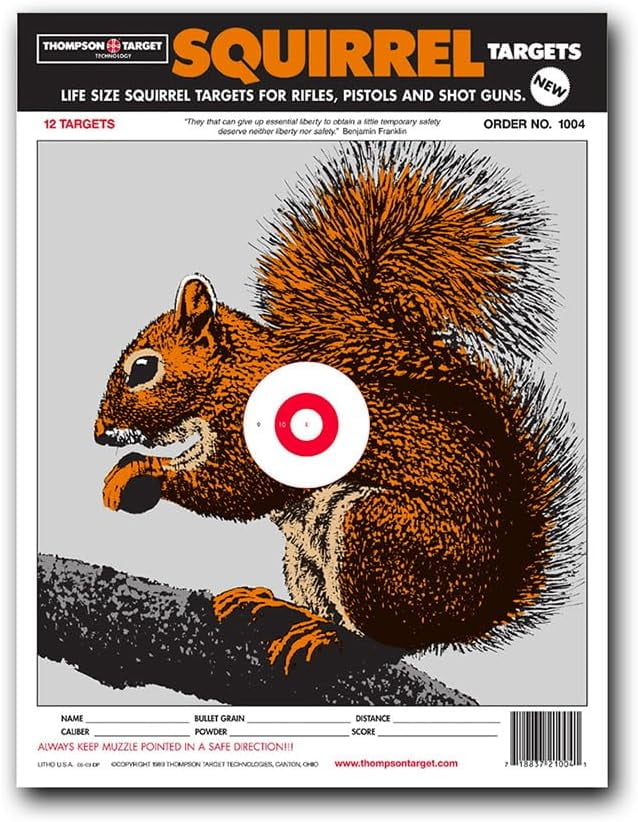 Life Size Squirrel Premium Paper Hunting Shooting Targets for Range ...
