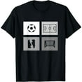 thumbnail image 1 of Life Soccer Sports Vintage Short Sleeve T-Shirt For Men Black Casual Tee, 1 of 5