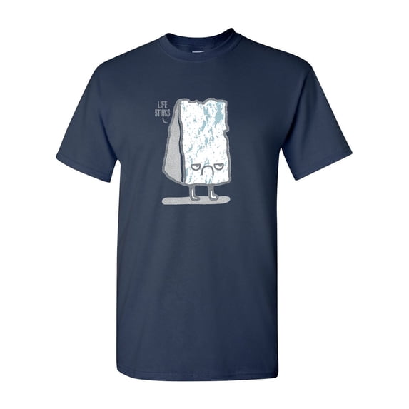 Life Stinks Grumpy Blue Cheese BeanePod Artworks Art Funny DT Adult T-Shirt Tee