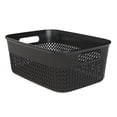 thumbnail image 1 of Life Story 10 Quart Decorative Storage Basket, Medium Plastic Home Organizer, Black, 1 of 6