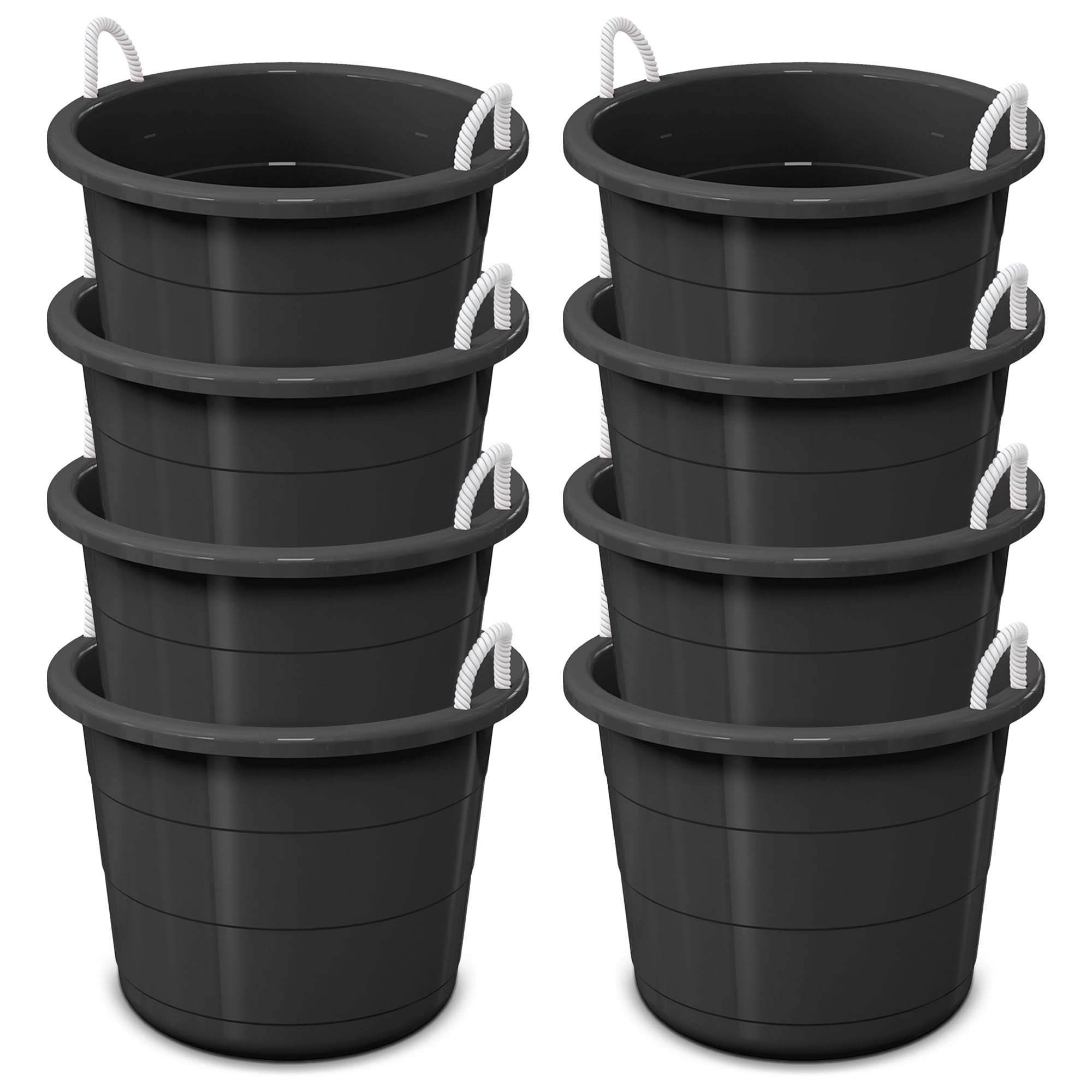 Srendi® Black/Yellow Plastic Builders Bucket 3 Gallon 14 Litre Water Mixing Storage Strong With