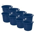 thumbnail image 1 of Life Story 17 Gal Round Open Storage Bucket with Rope Handles, Teal, 8 Blue, 1 of 8