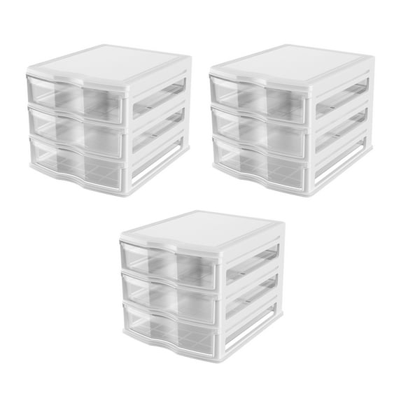 Life Story 3 Drawer Stackable Shelf Organizer Storage Drawers (3 Pack)