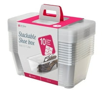 Life Story 5.7L Shoe and Closet Storage Box Stacking Containers, (10 Pack)