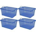 thumbnail image 1 of Life Story 55 Qt. (4 Pack) Adult Plastic Storage Bin, Blue, 1 of 6
