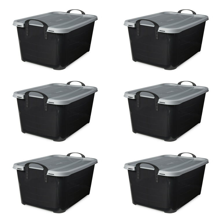 Life Story Clear Storage Box, 14Quart (6 Pack)