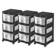 thumbnail image 1 of Life Story Classic 3 Shelf Storage Organizer Plastic Drawers, Black (3 Pack), 1 of 9