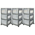 thumbnail image 1 of Life Story Classic 3 Shelf Storage Organizer Plastic Drawers, Gray (3 Pack), 1 of 8