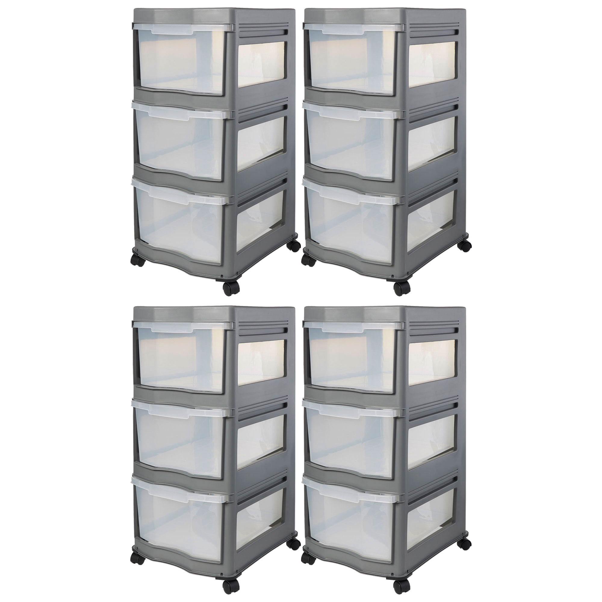 Life Story - Classic 3 Shelf Storage Container Organizer Plastic Drawers -  Gray - Venue Marketplace