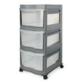 thumbnail image 1 of Life Story Classic Gray 3 Shelf Storage Container Organizer Plastic Drawers, 1 of 7