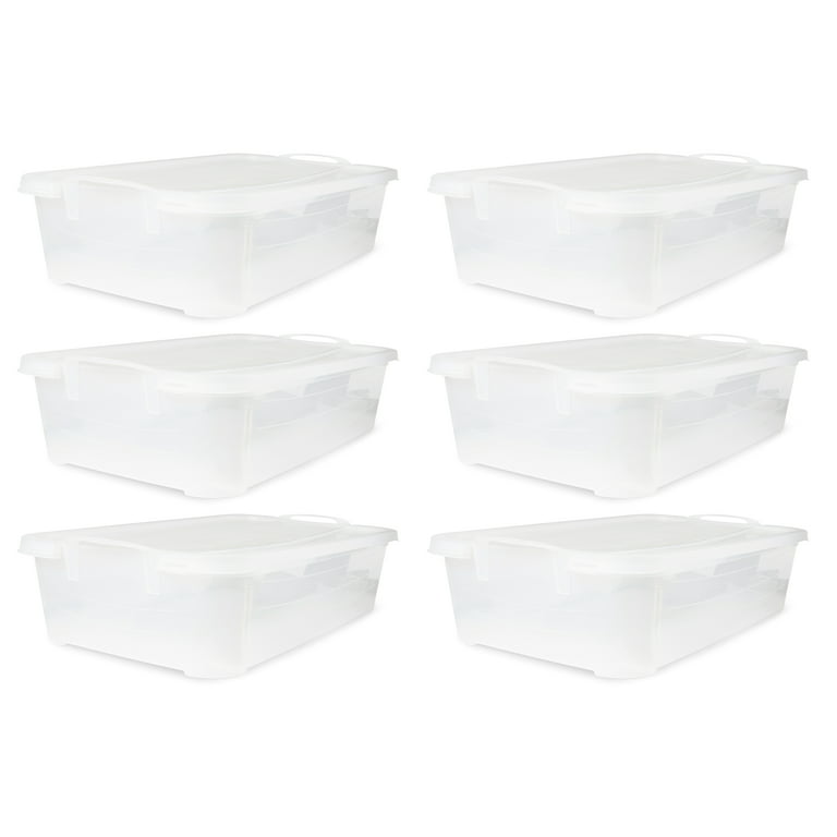 Citylife 6 Packs 17 QT Plastic Storage Bins with Lids Large Stackable  Storage Containers for Organizing Clear Storage Box for Garage, Closet
