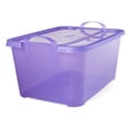 thumbnail image 1 of Life Story 55 Qt Stackable Storage Bin, Light Duty Lidded Container, Purple, 24 Pack, 1 of 9
