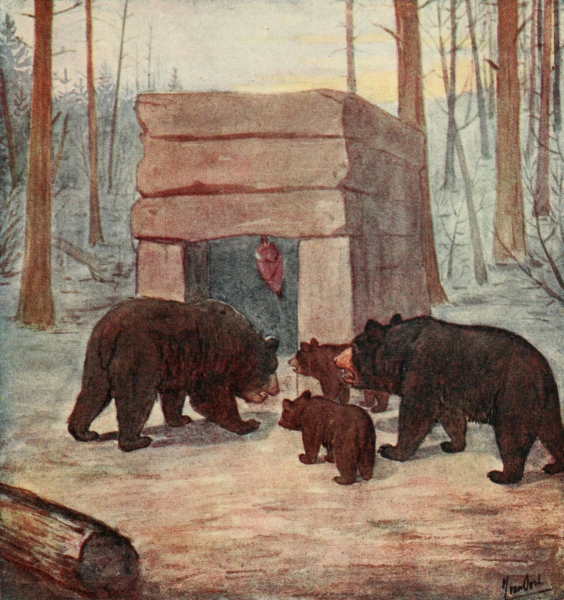 Life Story of a Black Bear 1910 Bear trap Canvas Art - Unknown (24 x 36)