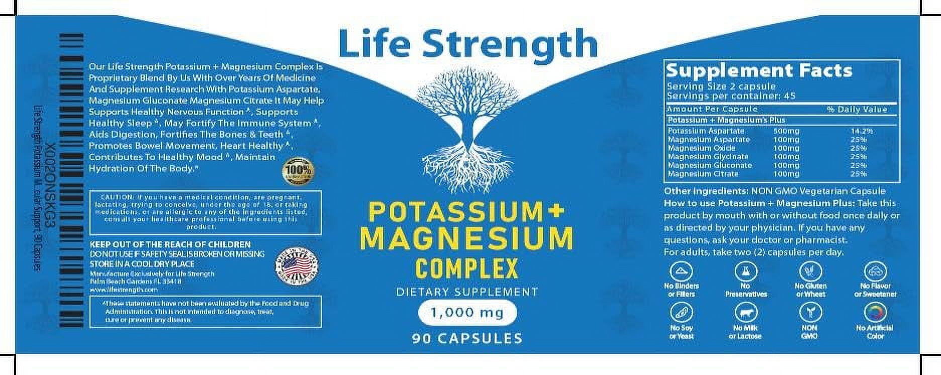 Life Strength Potassium & Magnesium Complex with Aspartate, Oxide