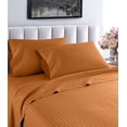 thumbnail image 1 of Home Sweet Home Dream LifeStyle Luxury Hotel Stripe 4-Piece 1200 Thread Count Spice Stripe 100% Egyptian Cotton Sateen Sheet Set, Full – Deep Pocket, 1 of 5
