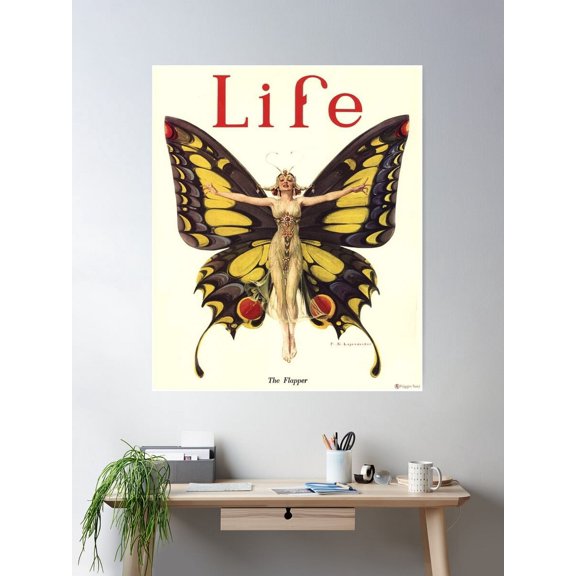 Life The Flapper Poster Wall Art, Modern Wall Decor For Living Room Bedroom, 16x24 UNFRAMED