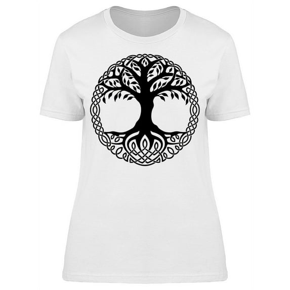 Life Tree Celtic Art T-Shirt Women -Image by Shutterstock, Female Small