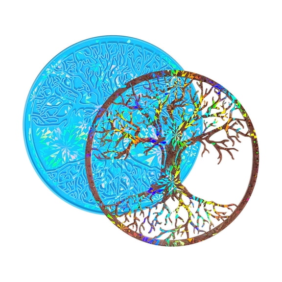 Life Tree Silicone Mold Holographic Resin Epoxy Molds Wall Mounted Hanging Decoration Table Accessories Casting Making