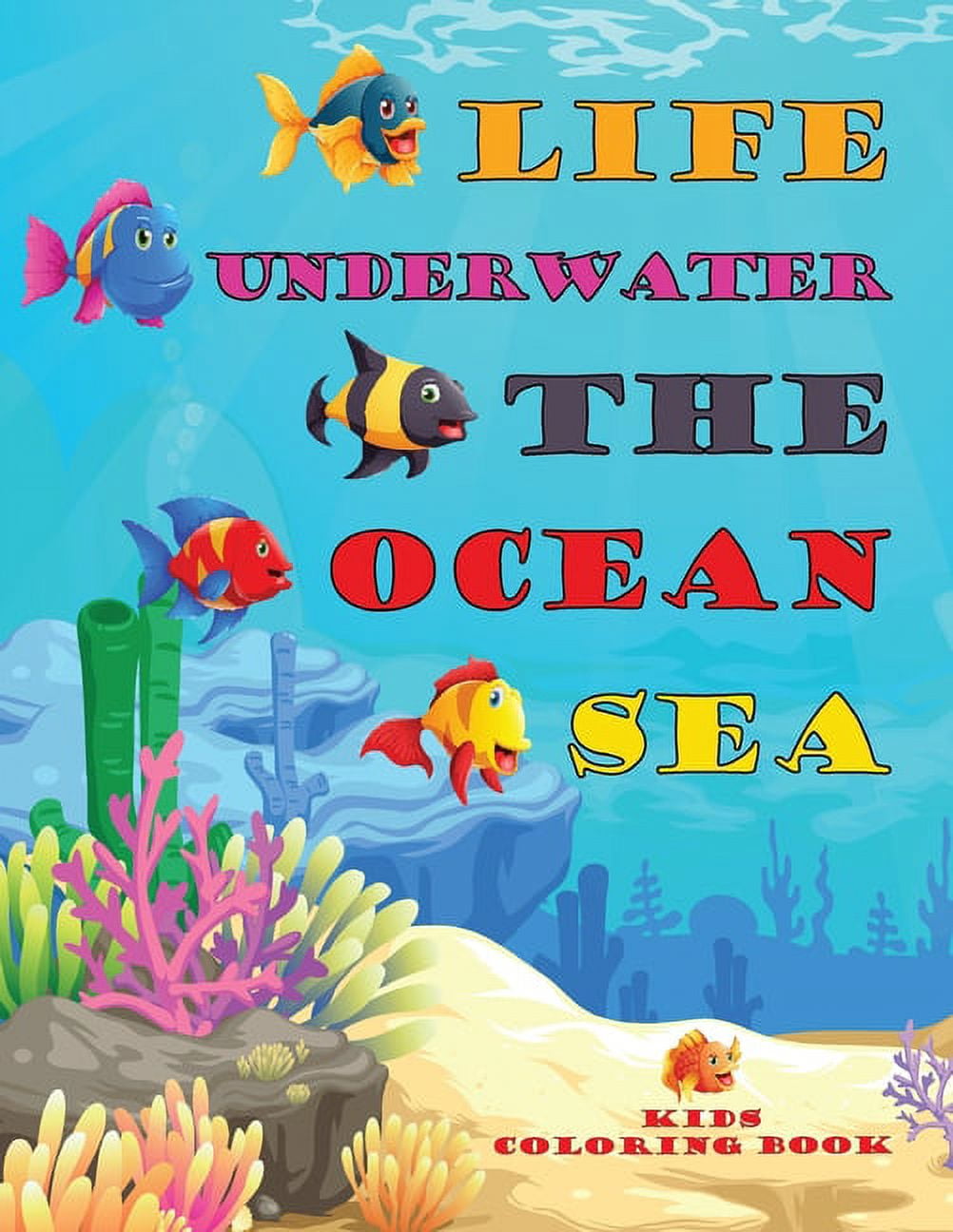 Fishing Coloring Book for Kids Ages 4-8: Underwater Sea Scenes