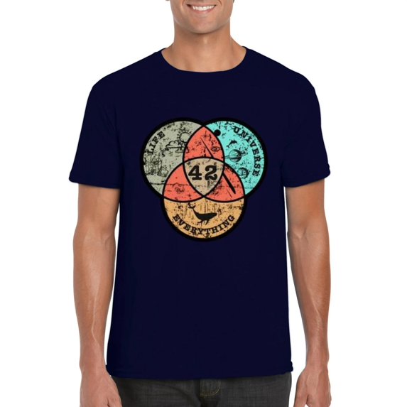 Life Universe Everything T-shirt, Nerdy Sci-Fi Design, for men & women, up to size 5XL
