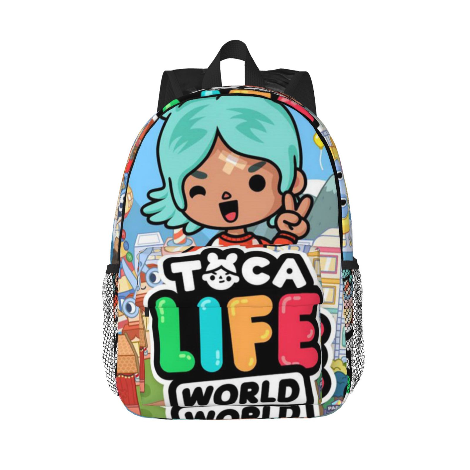Life World Toca Boca Backpack Shoulders Schoolbag Bookbags Satchel Laptop Daypack Travel Bags