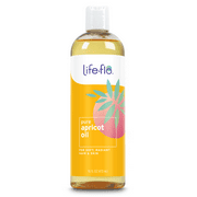 Life-flo Pure Apricot Oil, Soothing and Moisturizing Face and Body Oil, Nutrient-Rich Skin Care, Hair Care, Massage Oil and Aromatherapy Carrier Oil, Not Tested on Animals, 16oz